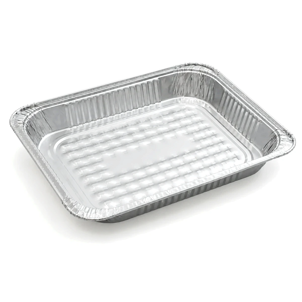 SF66C 2.7 L Rectangular Foil Container – Grid-Pattern Base